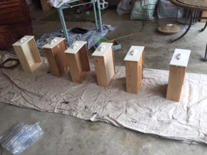 Armoire drawers 1st coat of old white