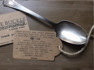 thank you spoon with tag #1