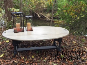 Oval Coffee Table-unfolded